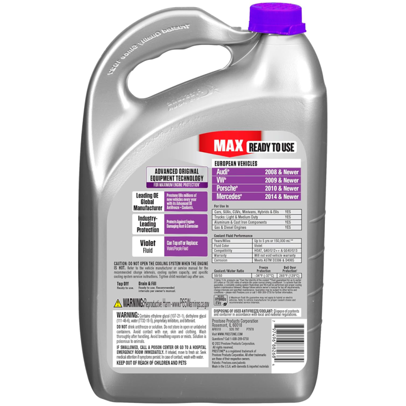 Refrigerante Prestone Violeta para Autos Europeos | 1 Gal - Imagen 2