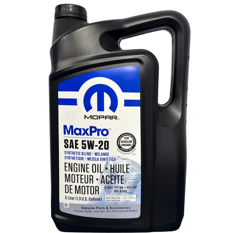 Aceite Para Motor Mopar Sintético 5w-20 X 5l